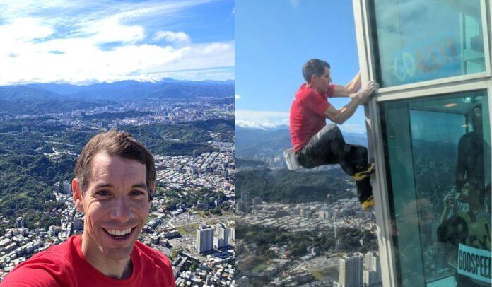Honnold stopped to greet Google workers.(Instagram: netflix / netflixsports / alexhonnold / sundarpichai)