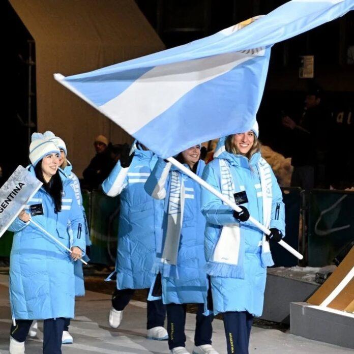 Baruzzi during the opening ceremony of Milano-Cortina 2026