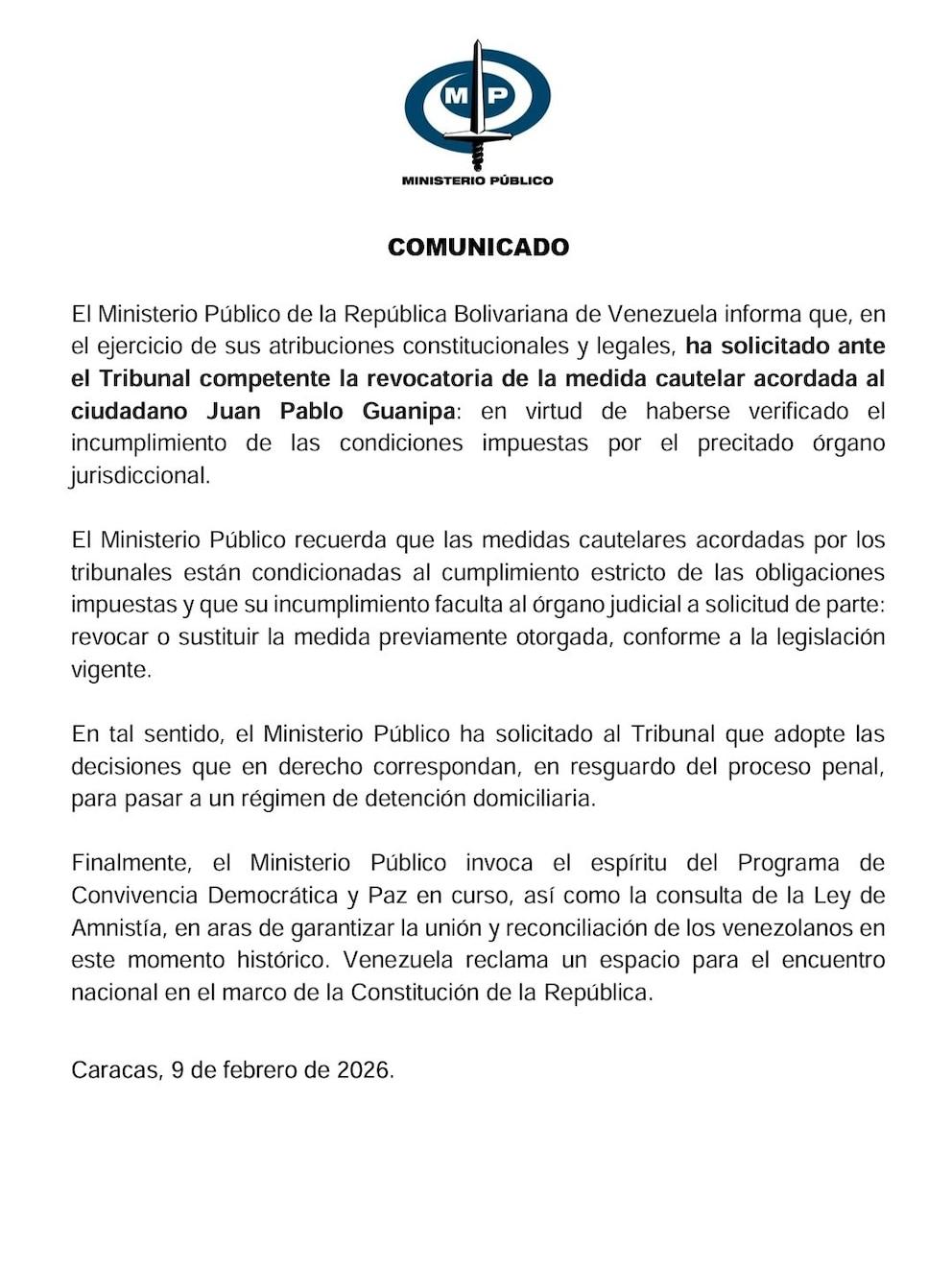 The family of Juan Pablo Guanipa demanded proof of life after his kidnapping by a Chavista armed group in Caracas