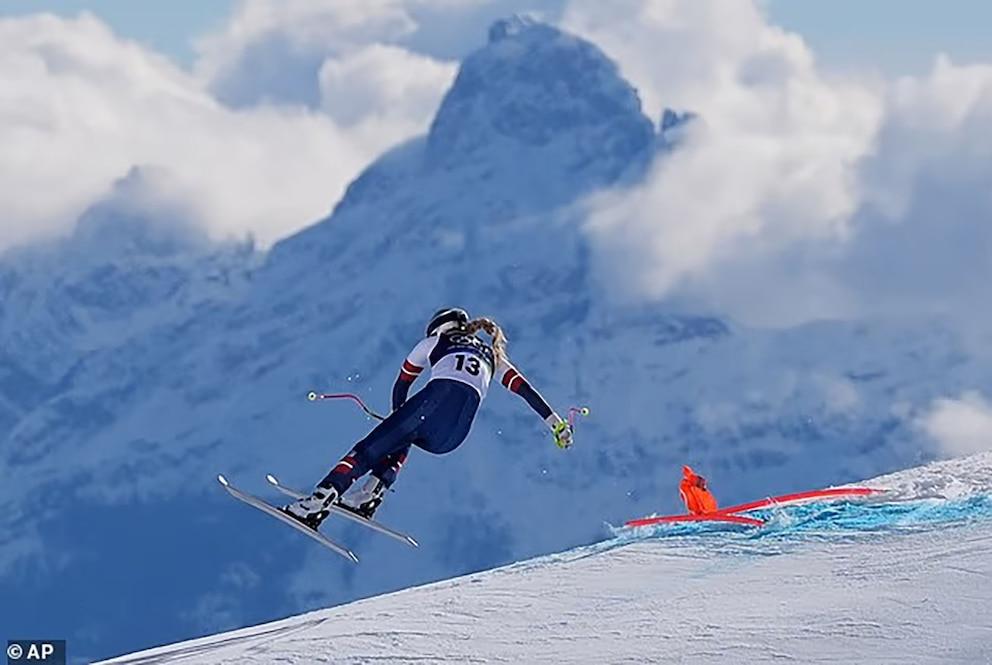 A photo revealed the cause of the dramatic fall suffered by a ski figure at the Winter Olympics