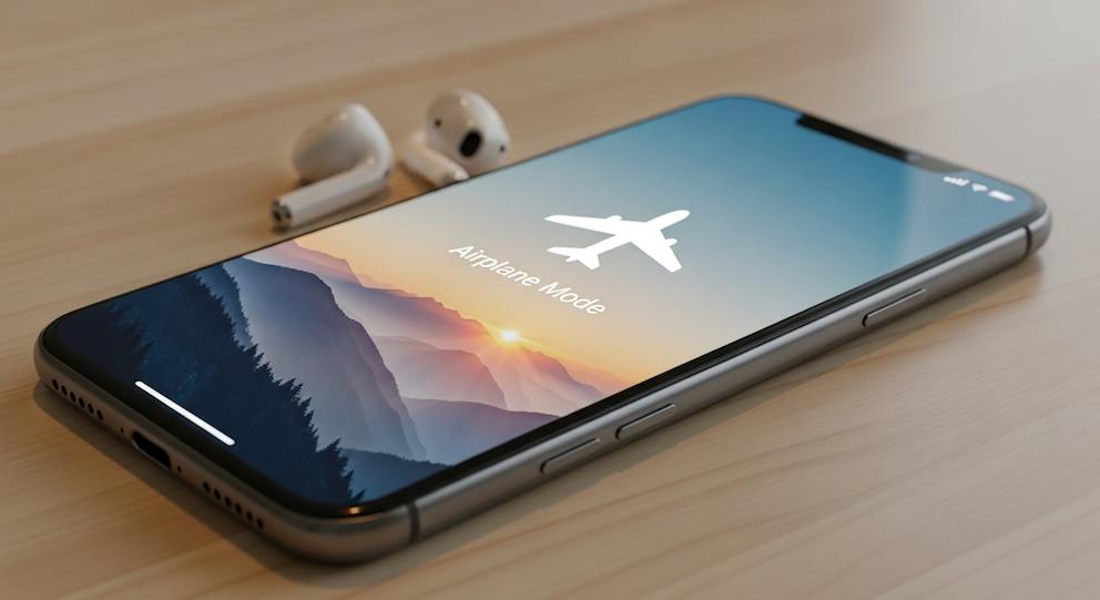 Why should we activate airplane mode on our cell phone during a flight?