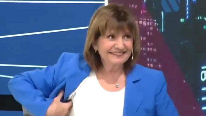 Patricia Bullrich said that she buys her clothes on Amazon (Video capture)
