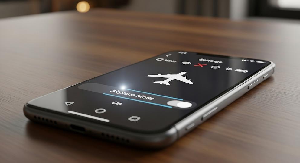Why should we activate airplane mode on our cell phone during a flight?