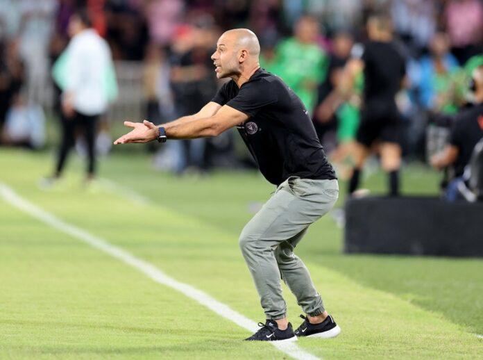 Mascherano, in action in the friendly against Atlético Nacional (REUTERS/Luisa Gonzalez)