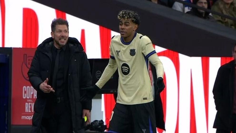 Cholo Simeone's gesture to Lamine Yamal during Atlético de Madrid's win over Barcelona that generated controversy