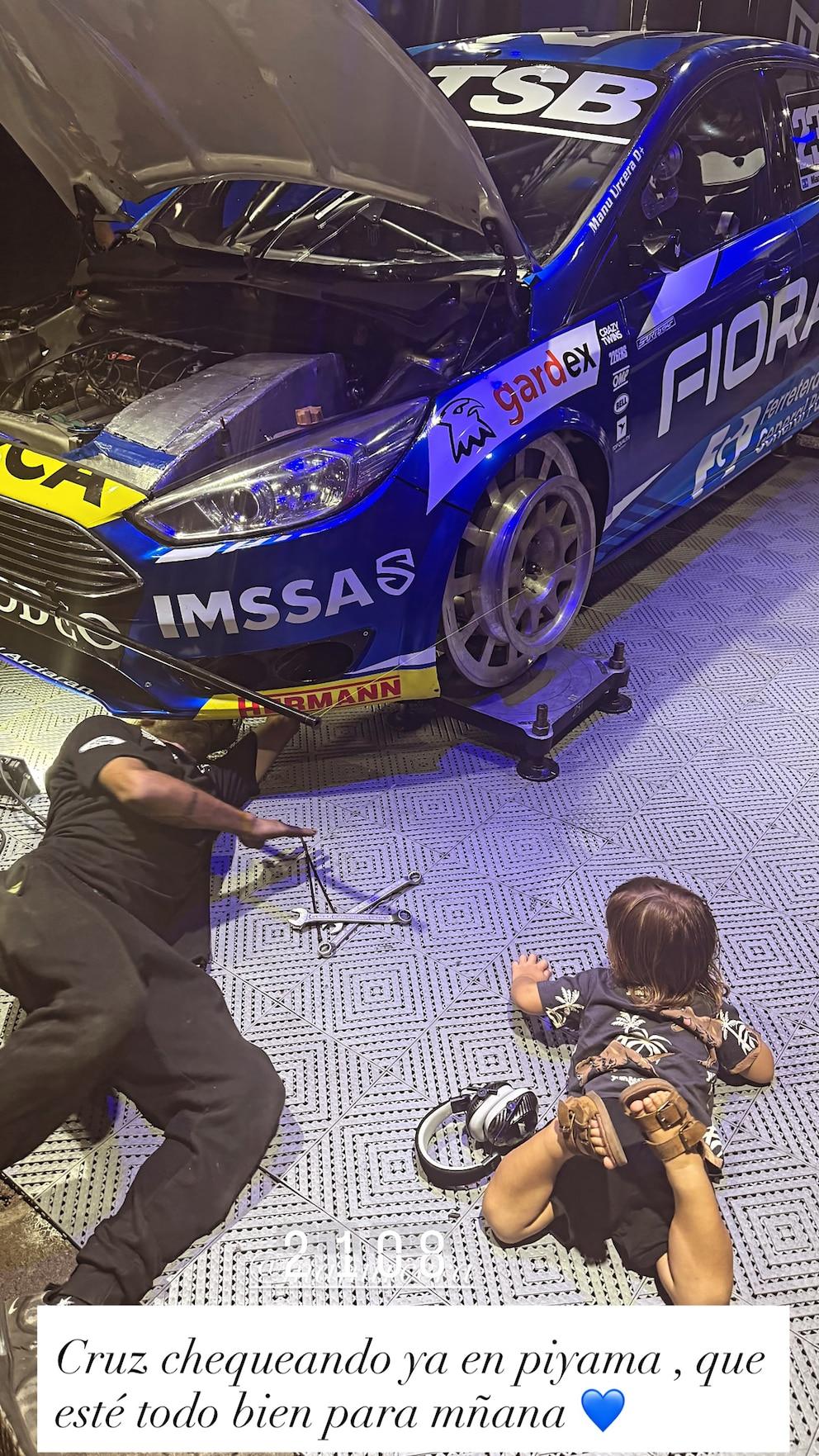 The antics of Nicole Neumann and Manu Urcera's son at the Paraná racetrack: “The racing heartthrob”