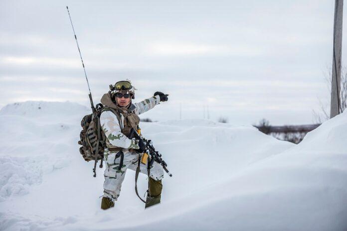 Soldier of Battle Group 'Nordic Star' near Masi, Norway.ALEXANDRE PICCIN