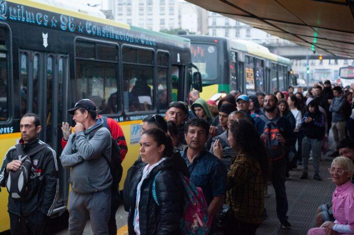 Last April 10, the last general strike, the economic impact was cushioned because the buses functioned normally (Jaime Olivos)