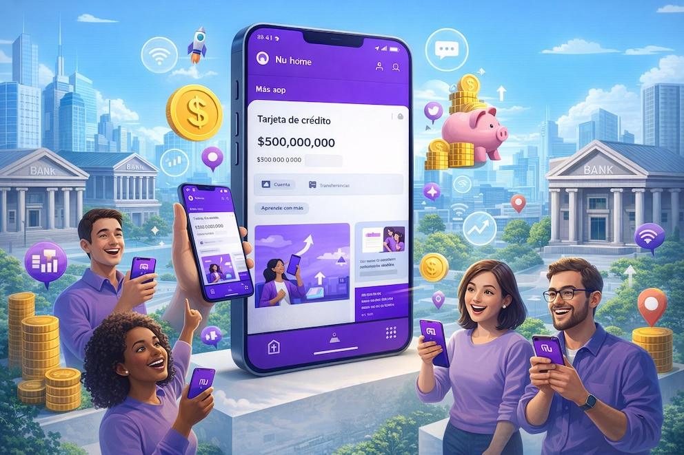 Nubank,%20the%20 bank%20100%%20digital,%20 and%20 is%20 one%20of%20the%20five%20largest%20in%20savings%20in Colombia